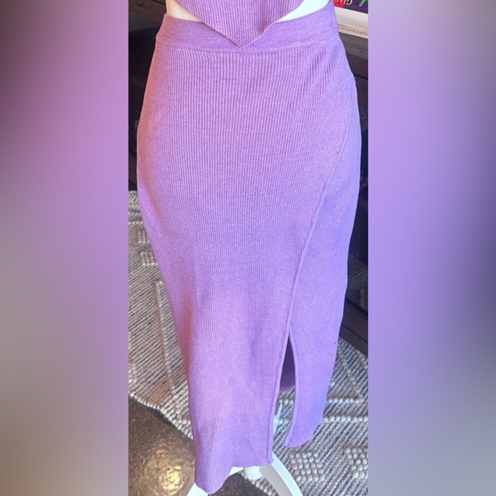 Lulus Lavender Knit Midi Skirt